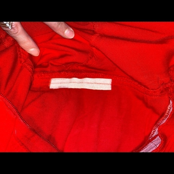 VINTAGE 80’s IIF Gold & Red Lace & Stud Embellished Cocktail Dress Long Sleeve S - Picture 9 of 9